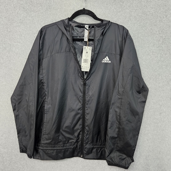 ADIDAS Women's Aeroready Black and White‎ Windbreaker Running Jacket Size M - Picture 1 of 16